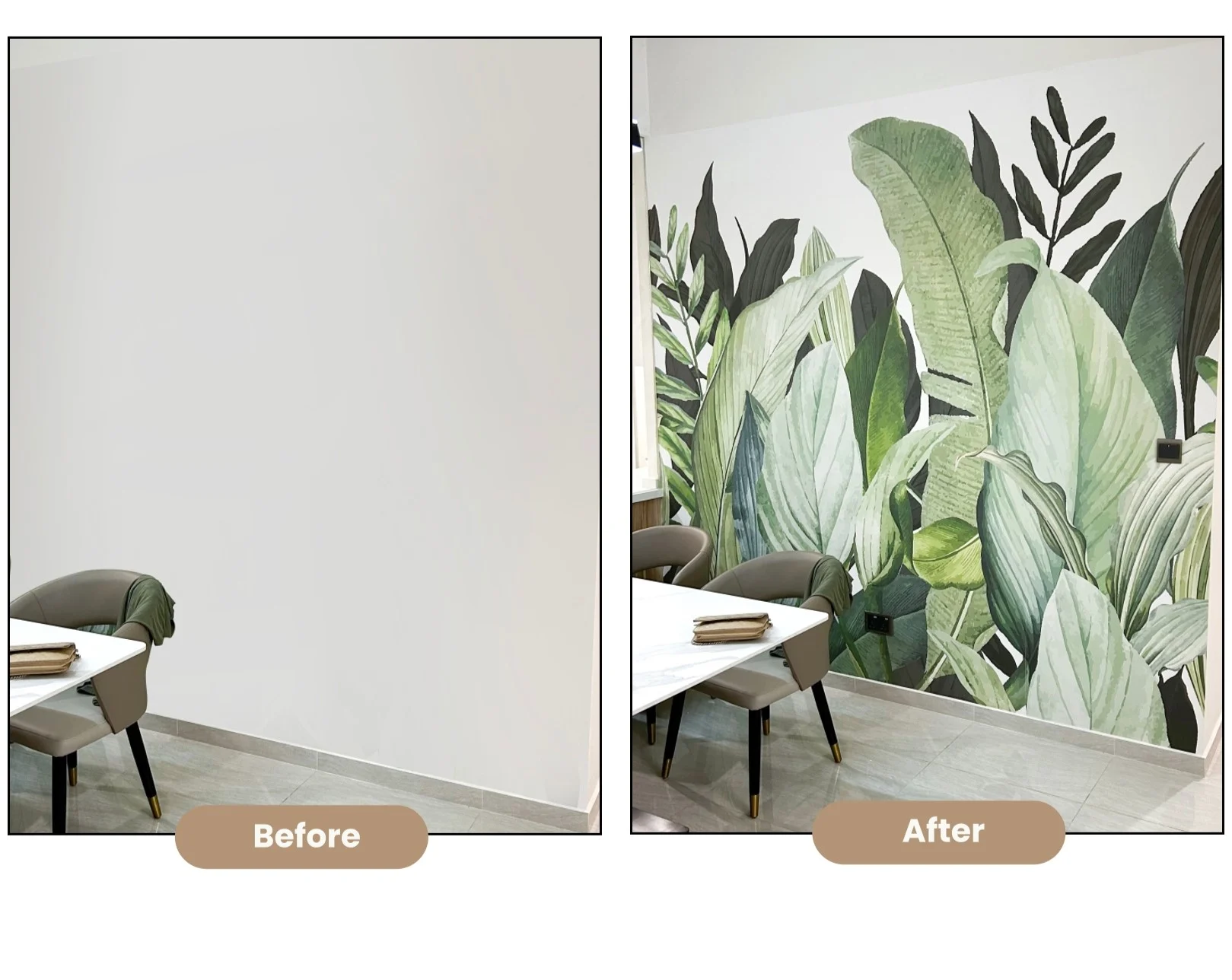 Green Tropical Mural Makeover for Your Home